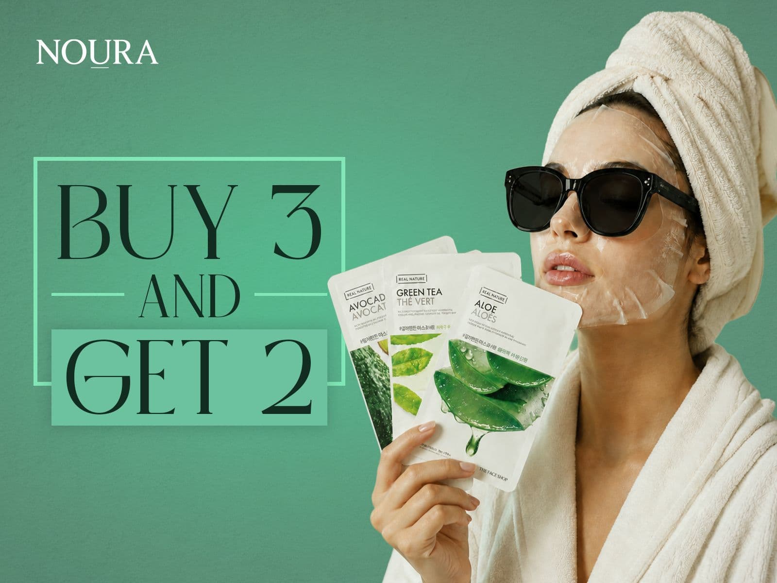 Buy 3 sheet masks and get 2 free